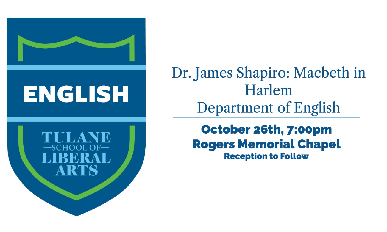 Guest Lecture: Dr. James Shapiro: Macbeth in Harlem illustration