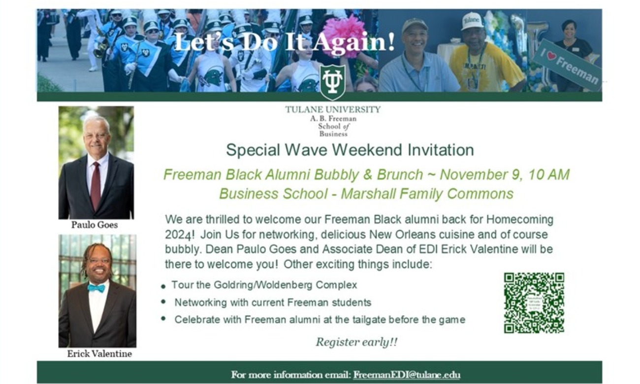 Freeman Black Alumni Bubbly & Brunch illustration