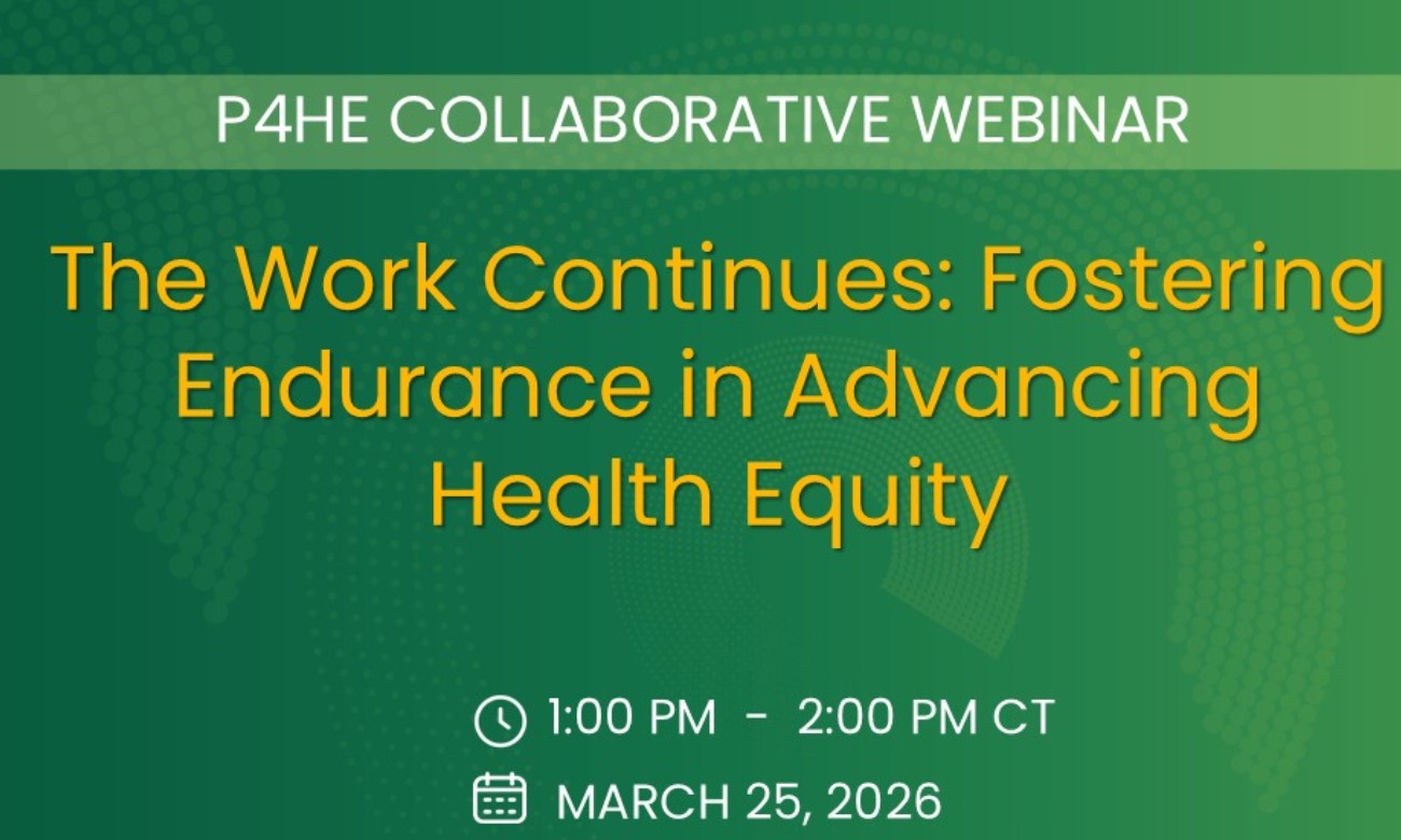 Webinar: The Work Continues - Fostering Endurance in Advancing Health Equity illustration