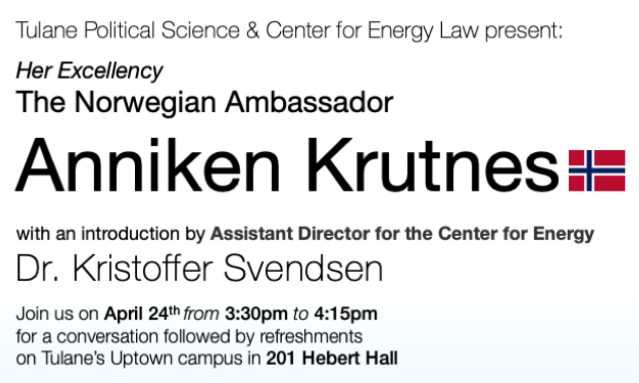 Conversation w/ Anniken Krutnes (Norway’s Ambassador to the United States) illustration