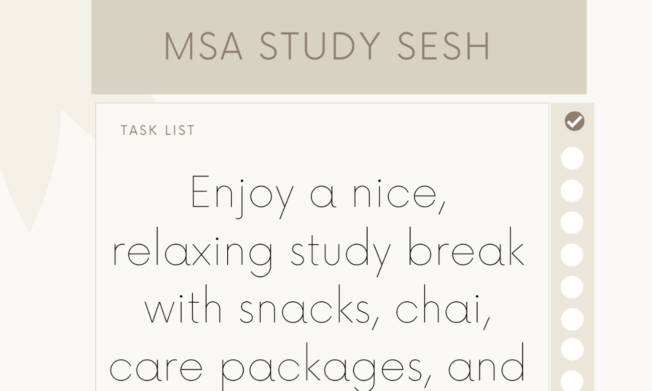 MSA Study Break illustration