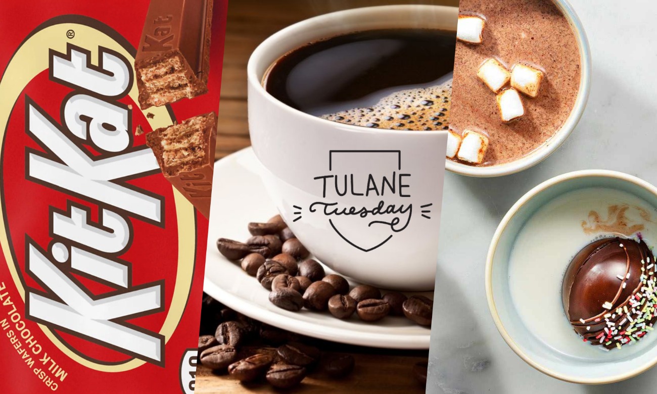 Tulane Tuesday | Kit Kats, Coffee, and Cocoa Bombs illustration