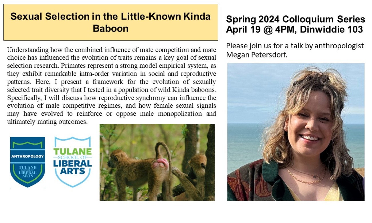Department of Anthropology Spring 2024 Colloquium Series illustration