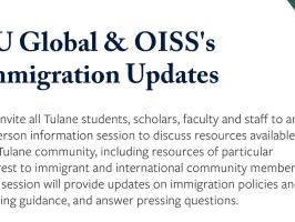 TU Global & OISS's Immigration Updates illustration