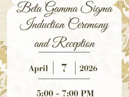 Beta Gamma Sigma Ceremony and Reception illustration