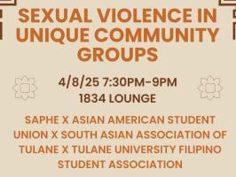 Sexual Violence in Unique Community Groups: SAPHE X AASU X SAATU X TUFSA illustration