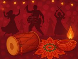 Dhols and Diyas with SAGA illustration