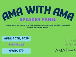 TUAMA Speaker Panel with AMA Nola illustration
