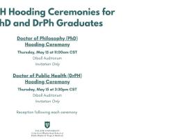 WSPH PhD Doctoral Hooding Ceremony illustration