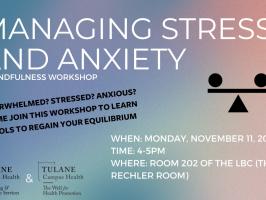 Managing Stress and Anxiety - a Mindfulness Workshop illustration