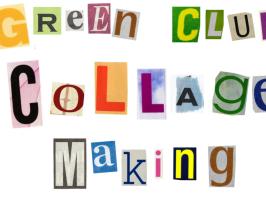 Green Club Collage Making illustration