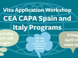 Drop-In Visa Advising Workshops: CEA CAPA Spain and Italy Programs illustration