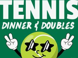 Dinner and Doubles - Tulane Med Tennis Club Event illustration