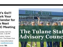 Tulane Staff Advisory Council April General Session illustration