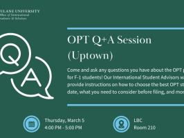 OPT Q&A Session - Uptown illustration