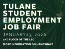 Student Employment: Spring 2026 Student Part-Time Job Fair illustration