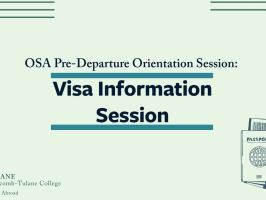 Study Abroad Predeparture Conference: OSA & Freeman Visas illustration