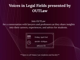 Voices in Legal Fields presented by OUTLaw illustration