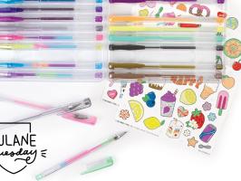 Tulane Tuesday | Stickers & Gel Pens illustration