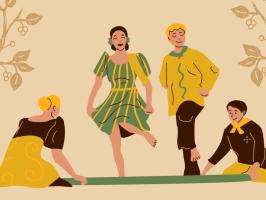Tinikling Social illustration