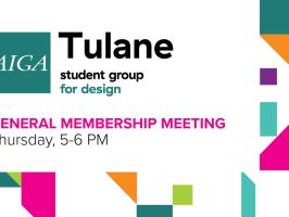 Tulane AIGA General Meeting illustration