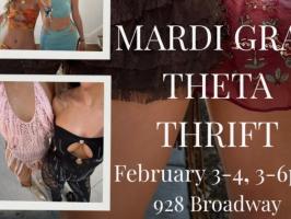 Theta Mardi Thrift Sale illustration