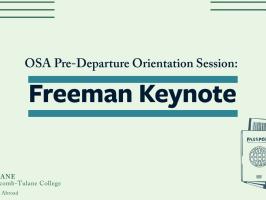  Study Abroad Predeparture Conference: Freeman Keynote Presentation illustration