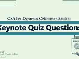Study Abroad Predeparture Conference: Keynote Quiz Questions illustration