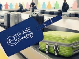 Tulane Tuesday | Pleather Luggage Tags illustration