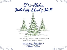 Tri-Alpha Holiday Event Tabling illustration