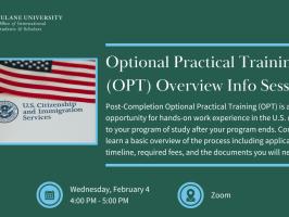 Optional Practical Training (OPT) Overview Info Session for F-1 Students illustration