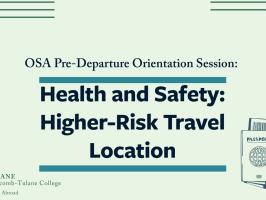 Study Abroad Predeparture Conference: Health and Safety: Studying Abroad for the Semester in a Higher-Risk Travel Location illustration