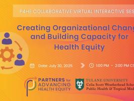 Virtual Interactive Learning Session: Creating Organizational Change and  Building Capacity for Health Equity illustration