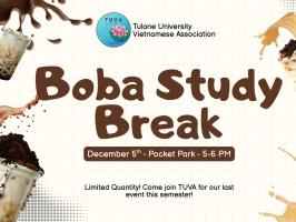 TUVA Boba Study Break illustration