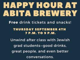 Sip, Socialize, and Connect! Happy Hour with JGOT [fellow Graduate and Professional Students] illustration