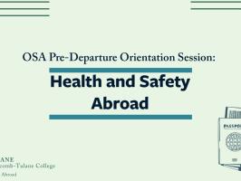 Study Abroad Predeparture Conference: Health and Safety illustration