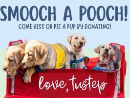 TUSTEP Puppy Kissing Booth illustration