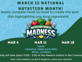 Nutrition Month Madness at the Malkin Sacks Commons illustration