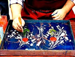 Turkish Water Marbling Art illustration