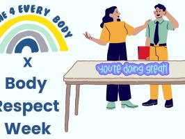 TU4EB x Body Respect Week Compliment Fest Tabling illustration